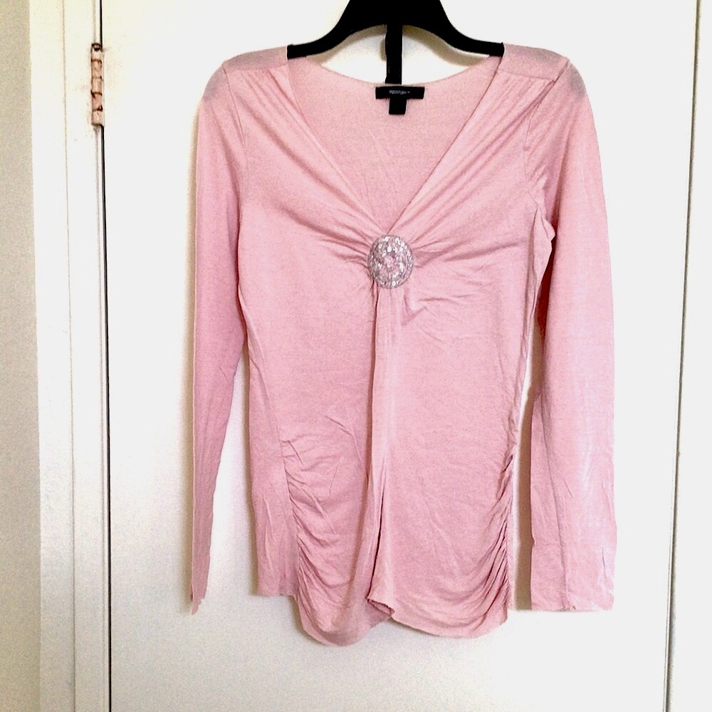 Vintage Express Embellished Long Sleeve Top